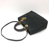 CHRISTIAN DIOR 2WAY Shoulder Bag Crossbody Bag Hand Bag Black GoldHardware