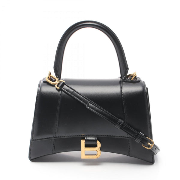 BALENCIAGA Hourglass Small Bag Handbag Leather Women's Black 5935461QJ4M1000