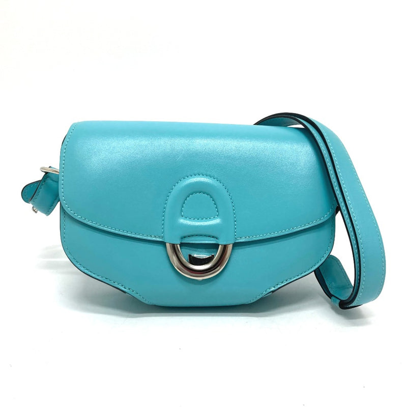 Hermes Mini Shell Schmidy bag shawl Shoulder Bag Blue Atoll blue SilverHardware