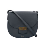 Celine Trotter Shoulder Bag Leather Navy Women's CELINE