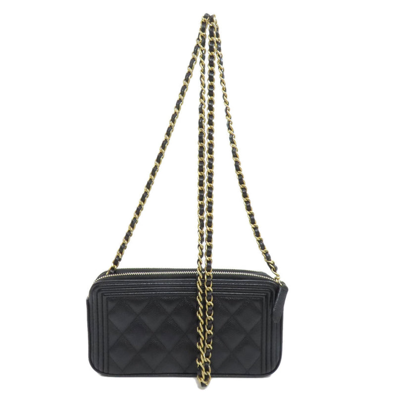 Chanel Chain Wallet Boy Long Caviar Skin Women's CHANEL