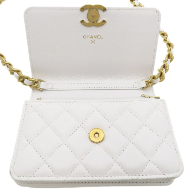 Chanel Chain Wallet Coco Mark Matelasse Shoulder Bag Lambskin Women's CHANEL