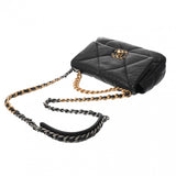 CHANEL Chanel 19 Chain Shoulder Black AS1160 Women's Lambskin Bag