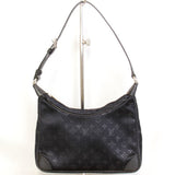 Louis Vuitton Little Boulogne M92142 Handbag Monogram Satin Black Ladies