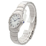 Cartier Santos Rond MM Boys' Watch Date White Quartz