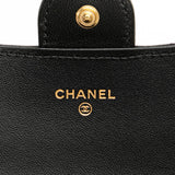 CHANEL Classic Long Flap Wallet AP0241 Black Lambskin Women's