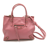 BALENCIAGA Paper bag mini Pink leather 305572