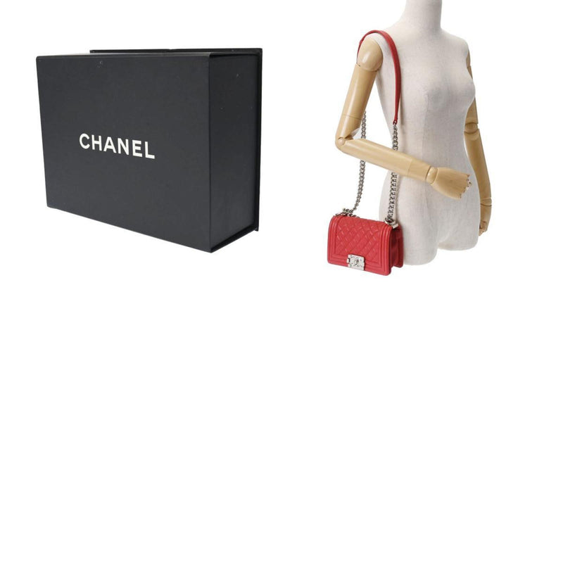 CHANEL Boy Chanel Matelasse Chain Shoulder 20cm Pink A67085 Women's Caviar Skin Bag