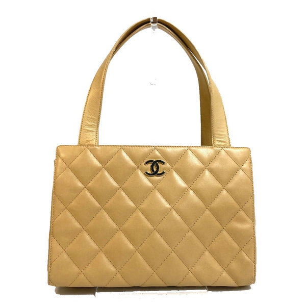 Chanel CCCC Mark Bag Tote Bag Hand Bag Beige