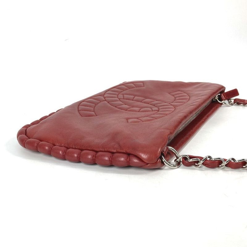 Chanel A48547 10A bag shoulder chain Shoulder Bag Red SilverHardware