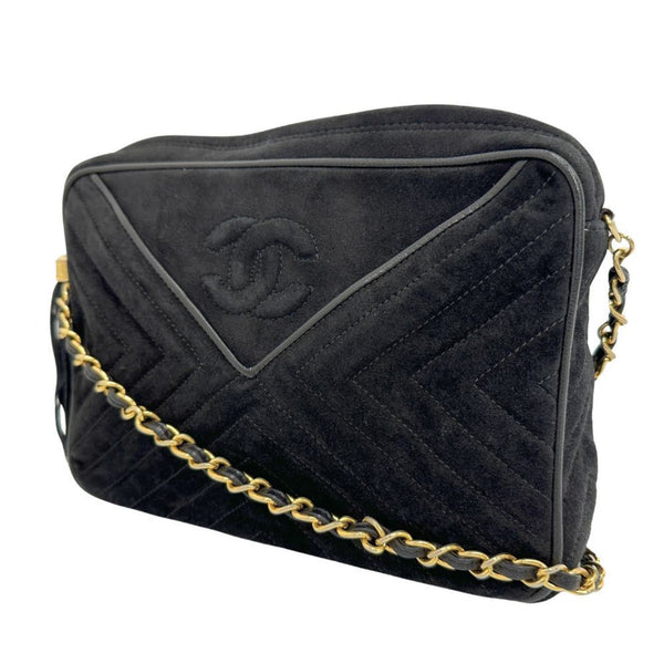 CHANEL ChainShoulder Shoulder Bag V Stitch Suede 2000 A5 Women's I111624131