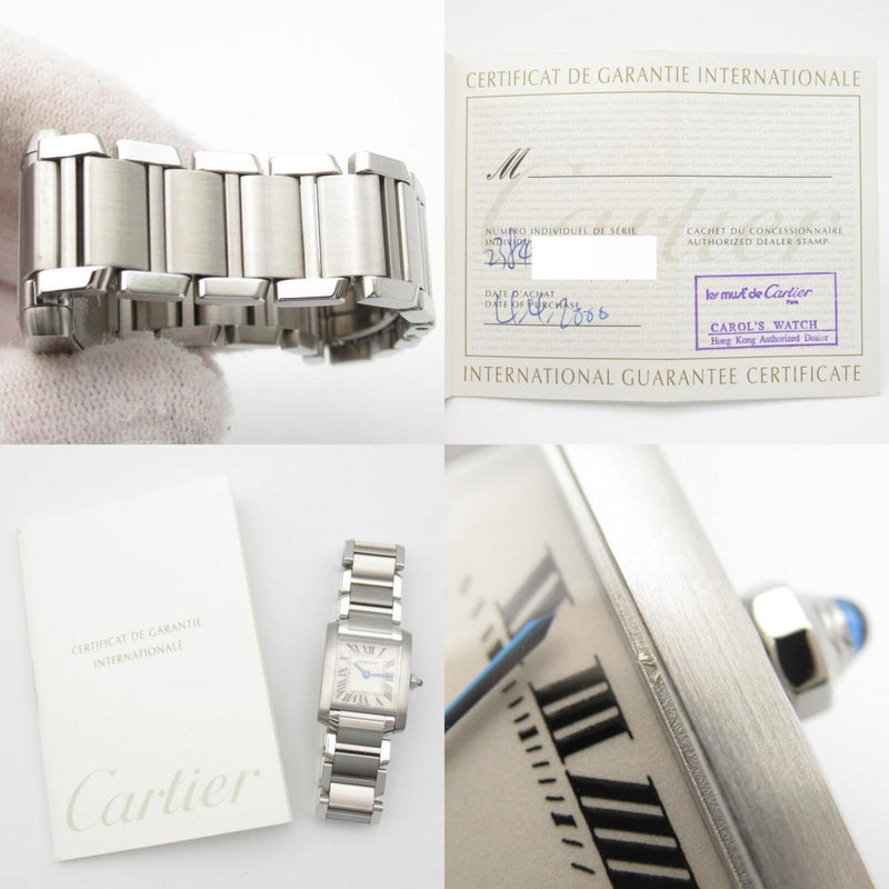 CARTIER Tank Francaise SM Watch Stainless Steel Ladies Silver W51008Q3