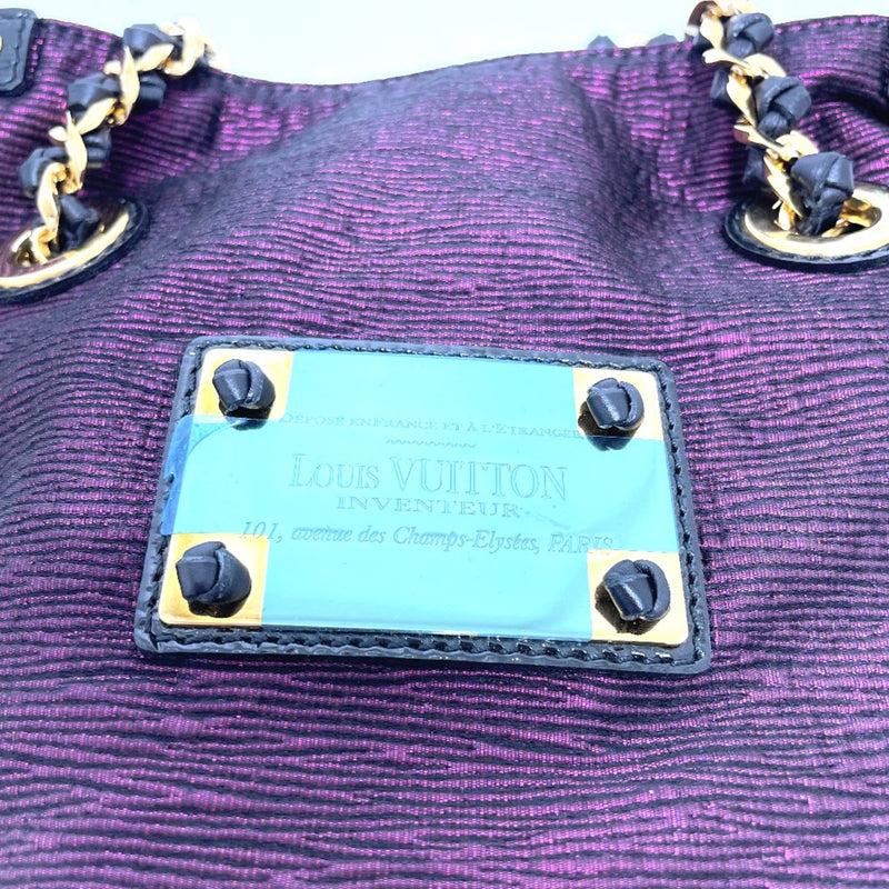 Louis Vuitton Hand Bag Bag Chain Tote Bag Purple/Black GoldHardware