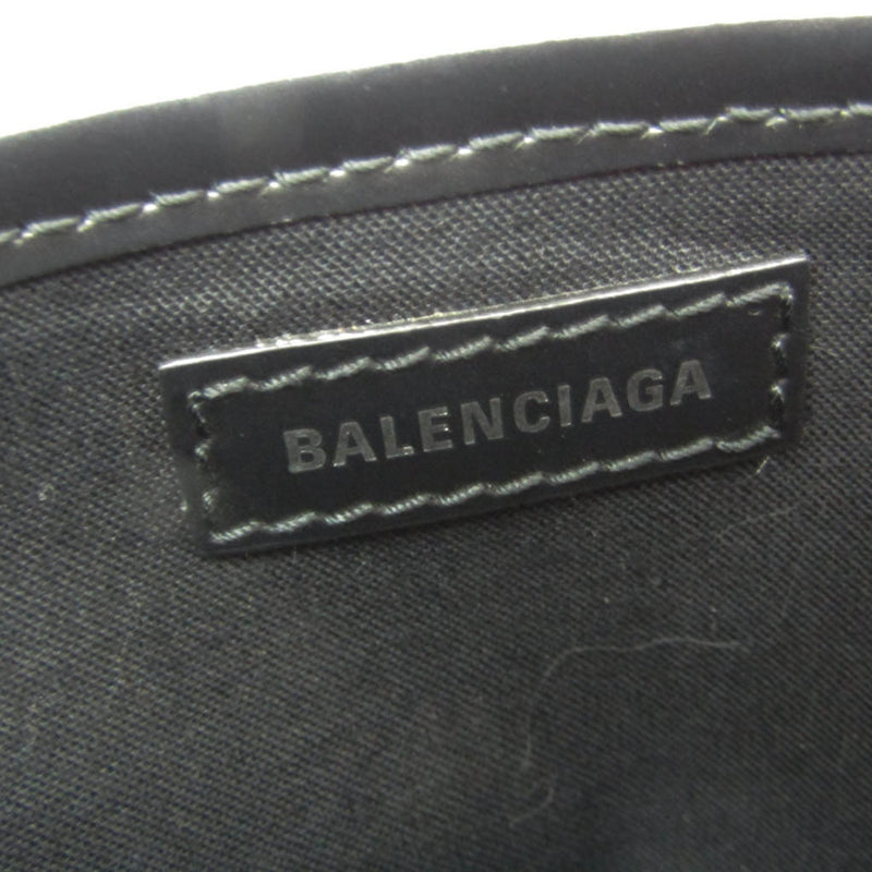 Balenciaga Navy Cabas XS 390346 Women's Canvas,Leather Handbag,Shoulder Bag Black,Off-white