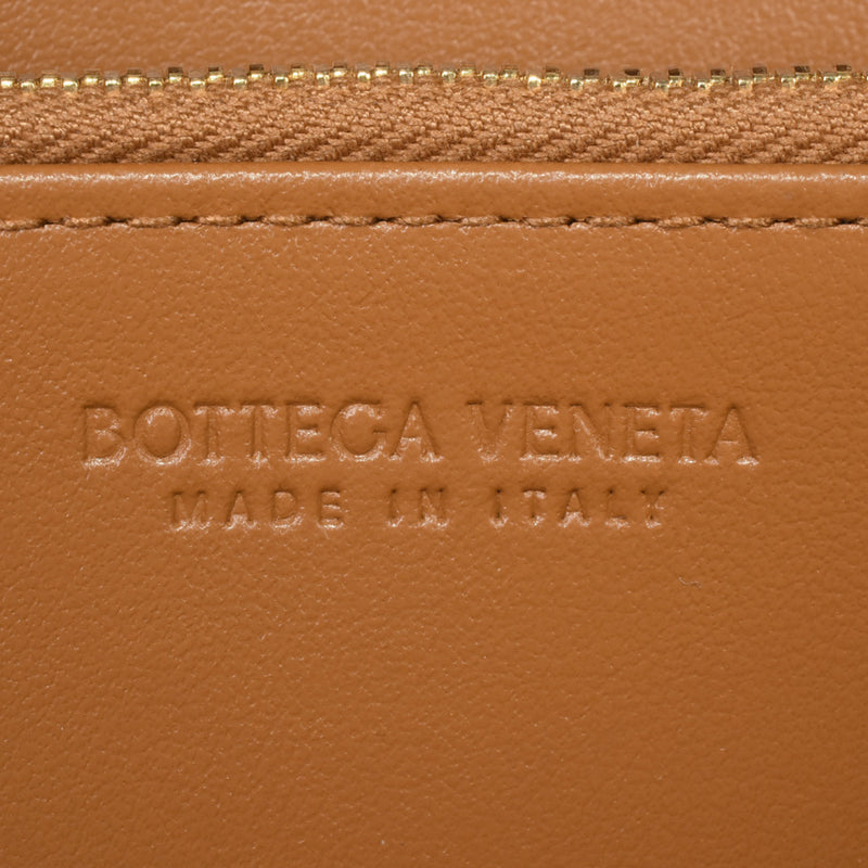 BOTTEGA VENETA Intrecciato Zip Around Wallet Round Calfskin 742332 Brown IT8JQXSA1LNW