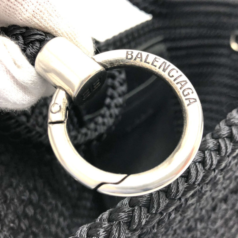 Balenciaga 695612 logo ibiza basket bag Bag Tote Bag Summer bag Hand Bag Black SilverHardware