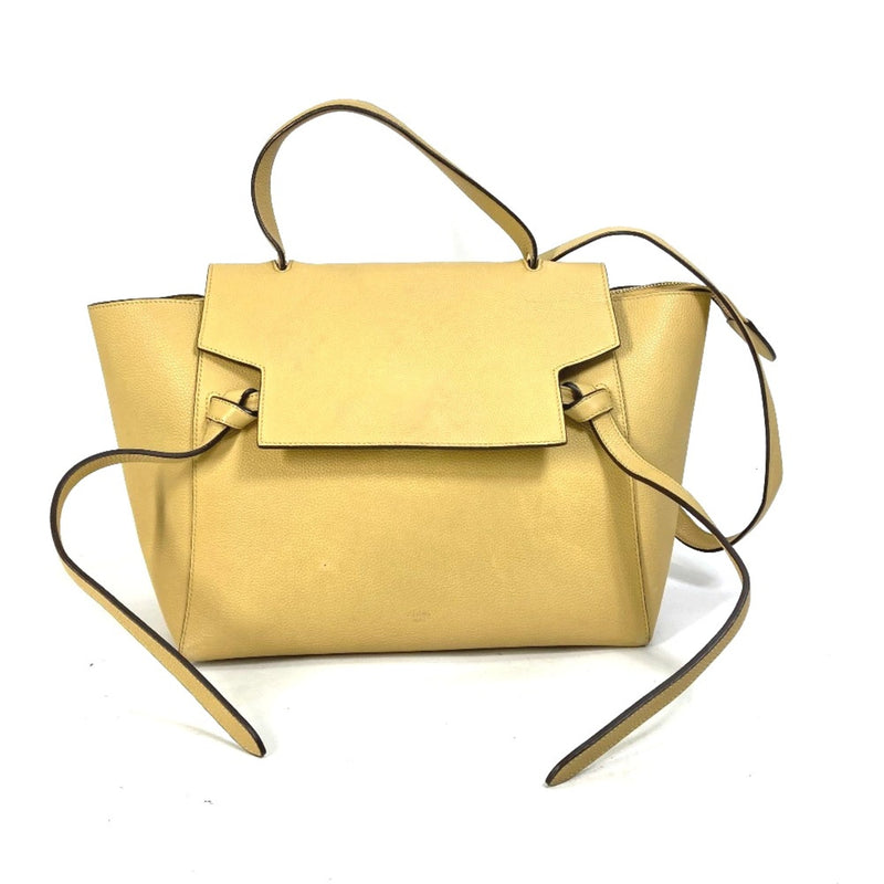 CELINE 2WAY bag shawl Shoulder Bag yellow