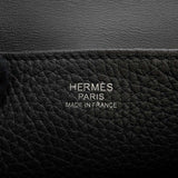 Hermes Handbag Arzan 25 Black Taurillon Clemence B Stamp 2way Shoulder