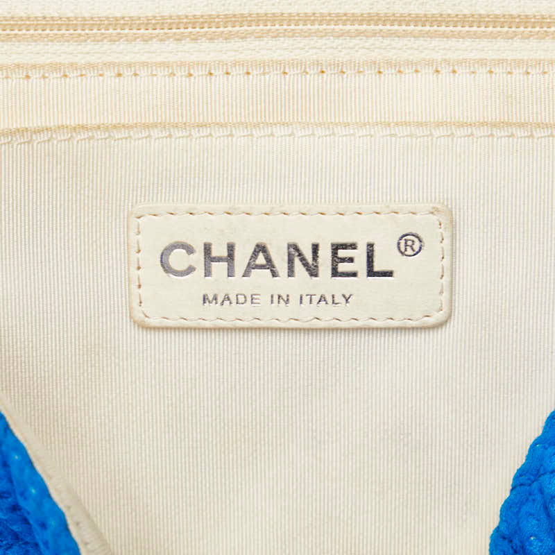 Chanel Matelasse 30 Coco Mark Handbag Shoulder Bag Blue Canvas Women's CHANEL