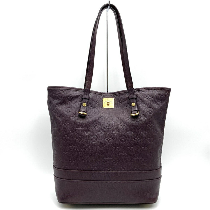 LOUIS VUITTON Citadines PM Orb M40553 Tote Bag Wine Red Monogram Empreinte Women's