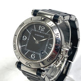 Cartier W3140003 Quartz Date Wristwatch Silver Black belt