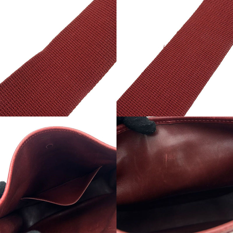 Hermes Shoulder Bag Evelyne 1PM □F Engraved Vibrato Bordeaux Leather Women's HERMES