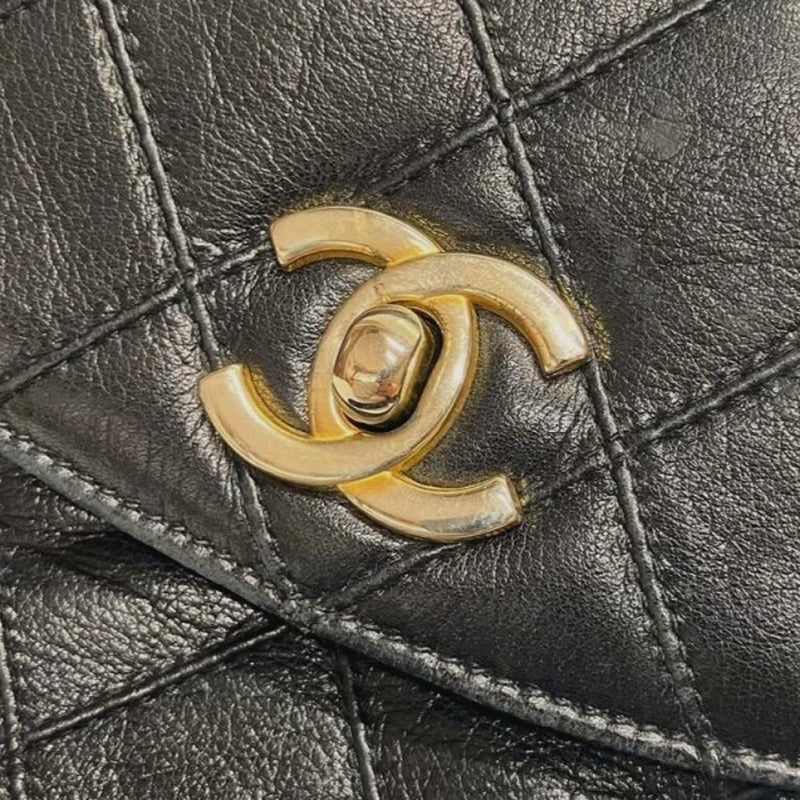 CHANEL Bicolor Chain Black Bag Waist Pouch for Women