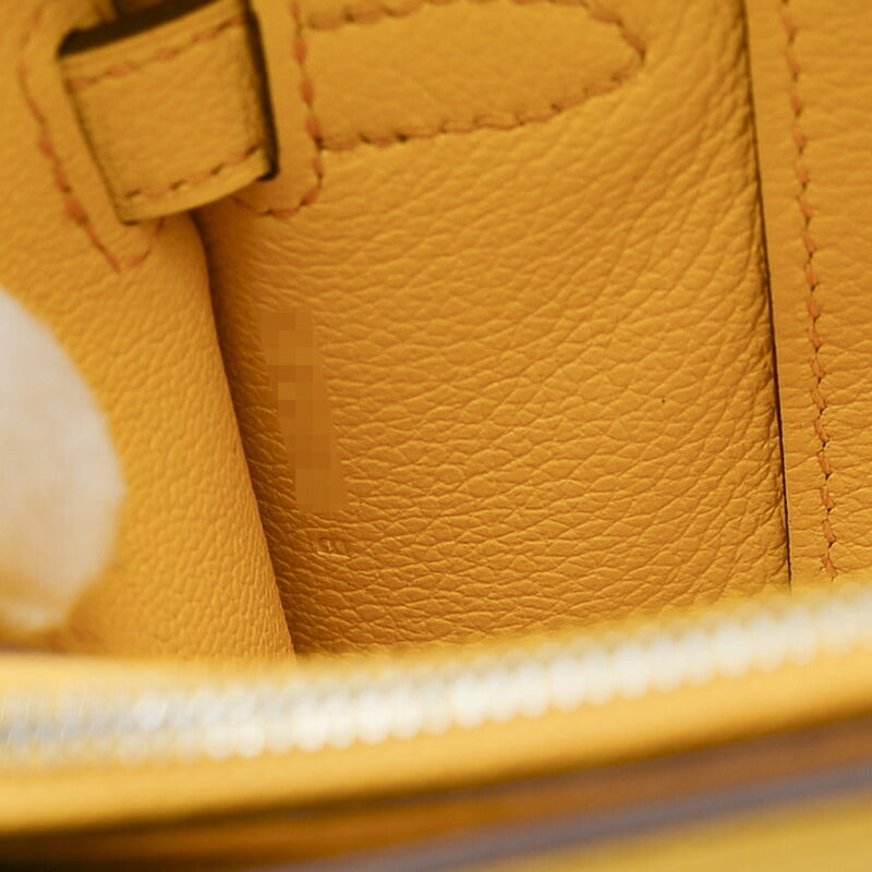 Hermes Kelly To Go Evercolor Jaune Ambre B engraved