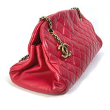 Chanel CC Mark Bag Double Chain Shoulder Bag Shoulder Bag Red Gold