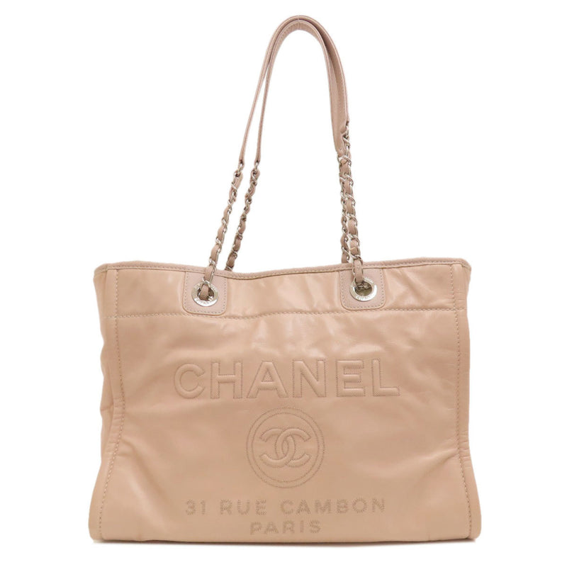 Chanel Deauville MM Tote Bag Calfskin Women's