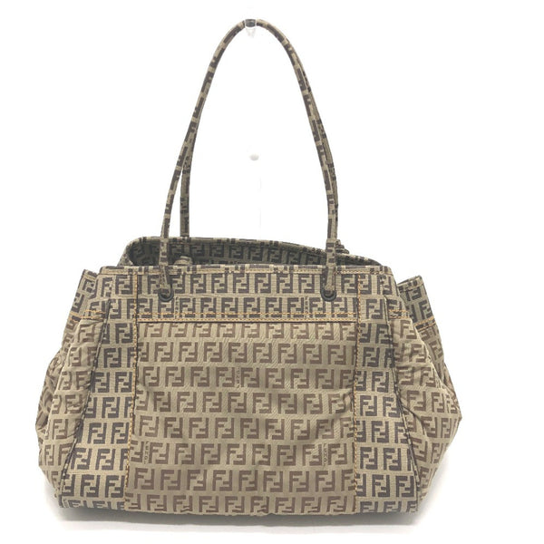 Fendi 8BN174 Zucchino Bag Hand Bag Beige