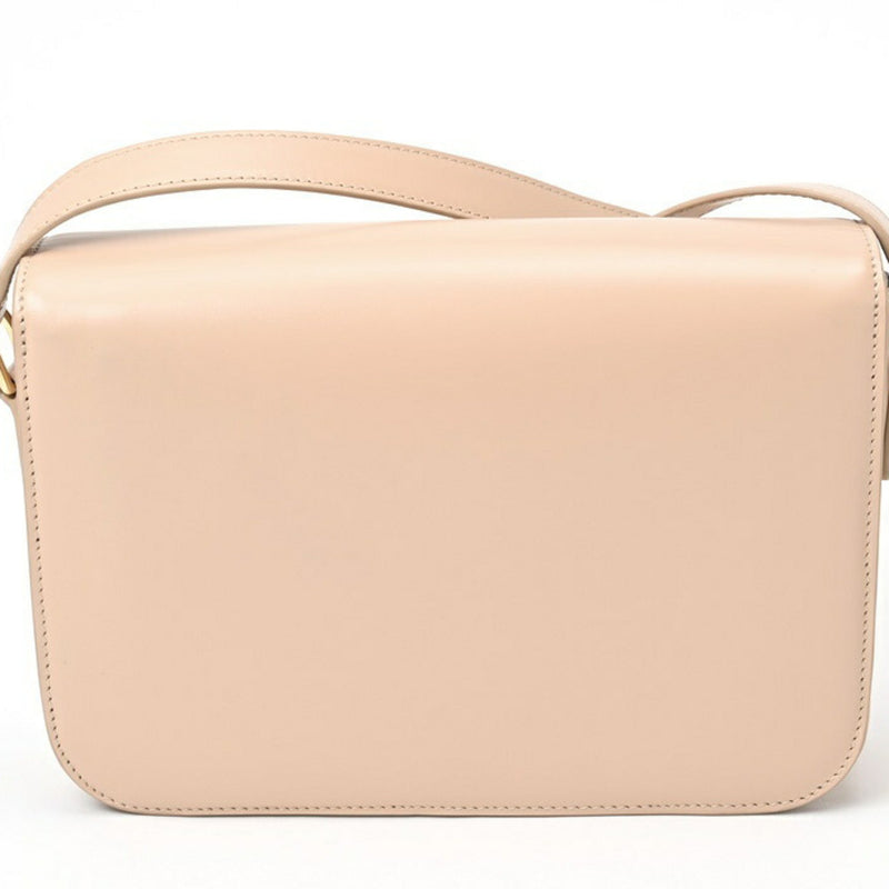 CELINE Classic Triomphe Bag Shoulder 187363BF4.03ND Shiny Calfskin Nude (Beige) S-156553