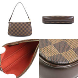 LOUIS VUITTON Handbag Accessory Pouch Damier Navona Canvas Brown Women's N51983