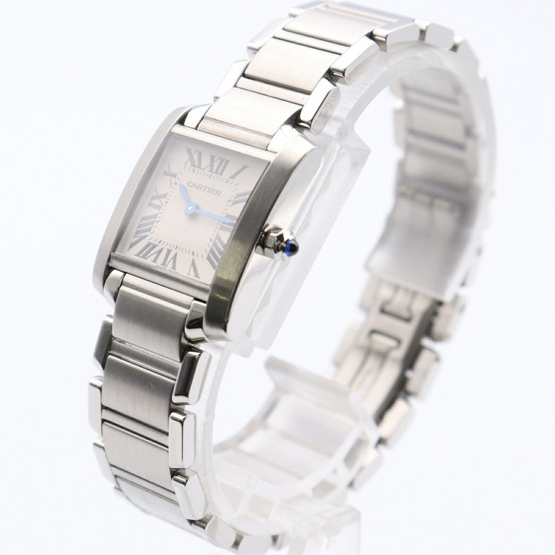 CARTIER Tank Francaise SM Watch Stainless Steel Ladies Ivory W51008Q3