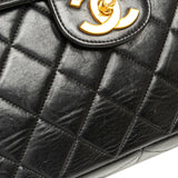 Chanel Matelasse 30 Coco Mark Chain Shoulder Bag Black Lambskin Women's CHANEL