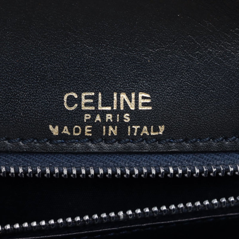 Celine Carriage hardware leather shoulder bag tote hand black women's