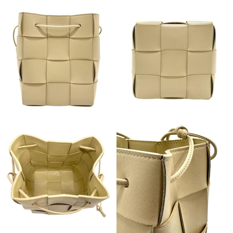 BOTTEGA VENETA Shoulder Bag Small Cassette Crossbody Bucket Leather Porridge Women's z2143