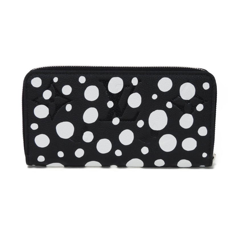 Louis Vuitton LOUIS VUITTON Long Wallet LV x YK Zippy Yayoi Kusama Black Monogram Empreinte Infinity Dot M81906 Men's Women's Billfold