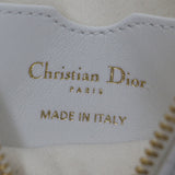 Christian Dior Vibe Micro Hobo Lambskin Shoulder Bag White Handbag Quilted Chain Women's