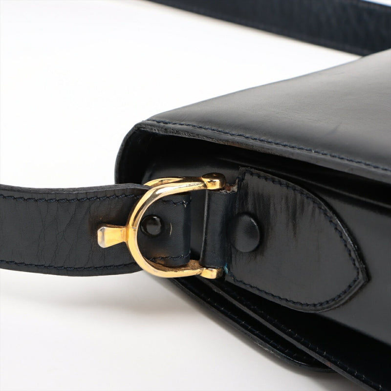 Celine Carriage hardware leather shoulder bag tote hand black women's