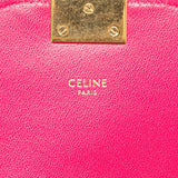 Celine Small C Quilted Chain Shoulder Bag Pink Gold Calf Leather Women's CELINE