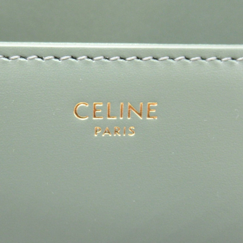 CELINE Triomphe Shoulder Bag Leather Women's Green Laurel 194143BF431LA