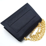 CHANEL Chain Shoulder Bag Satin Black 351743