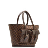 Louis Vuitton Damier Manosque GM Tote Bag N51120 Brown PVC Leather Women's LOUIS VUITTON