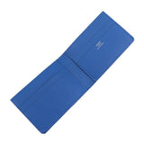 HERMES H Series Horizontal Card Holder Case Evercolor Black Blue Bi-fold B Engraved