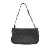 CHANEL Matelasse Shoulder Bag Leather Black Women's