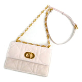 Christian Dior Miss Caro Macrocannage Denim Shoulder Bag Light Pink S5169UTJA 45EU Women's