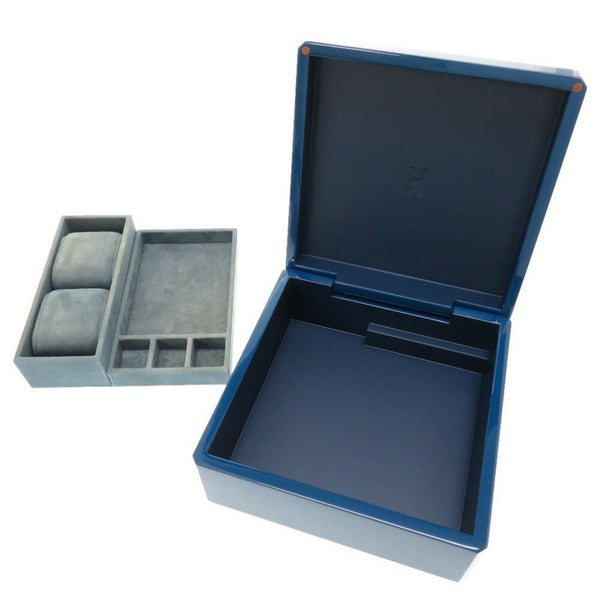 hermes watch box lacquer indigo case blue