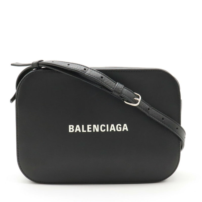 BALENCIAGA EVERYDAY Camera Bag S Shoulder Pochette Leather Black 552370