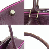 Hermes Plume 28 Purple Handbag Epson Women's HERMES